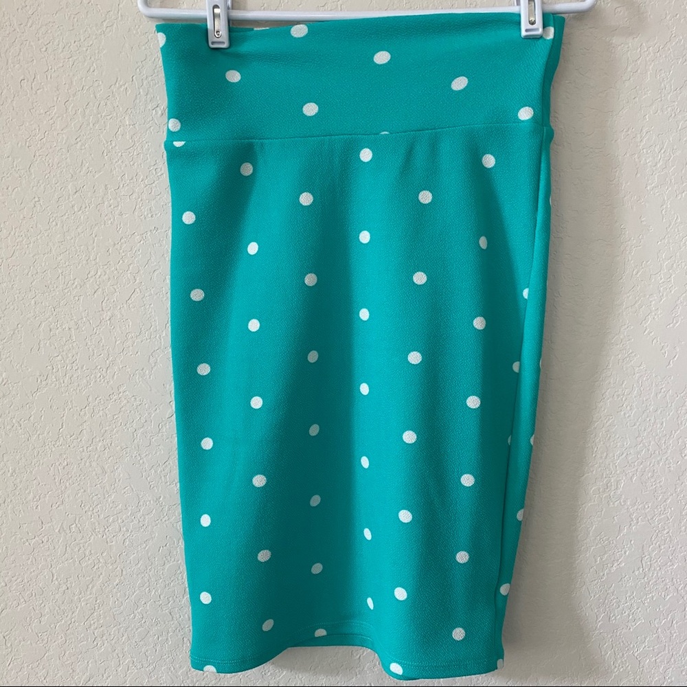 Turquoise pencil skirt